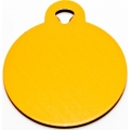 Engraved Large Gold Circle Dog Tag - Cat Tag